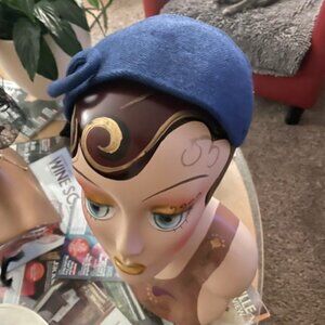 BLUE CLOCHE HAT